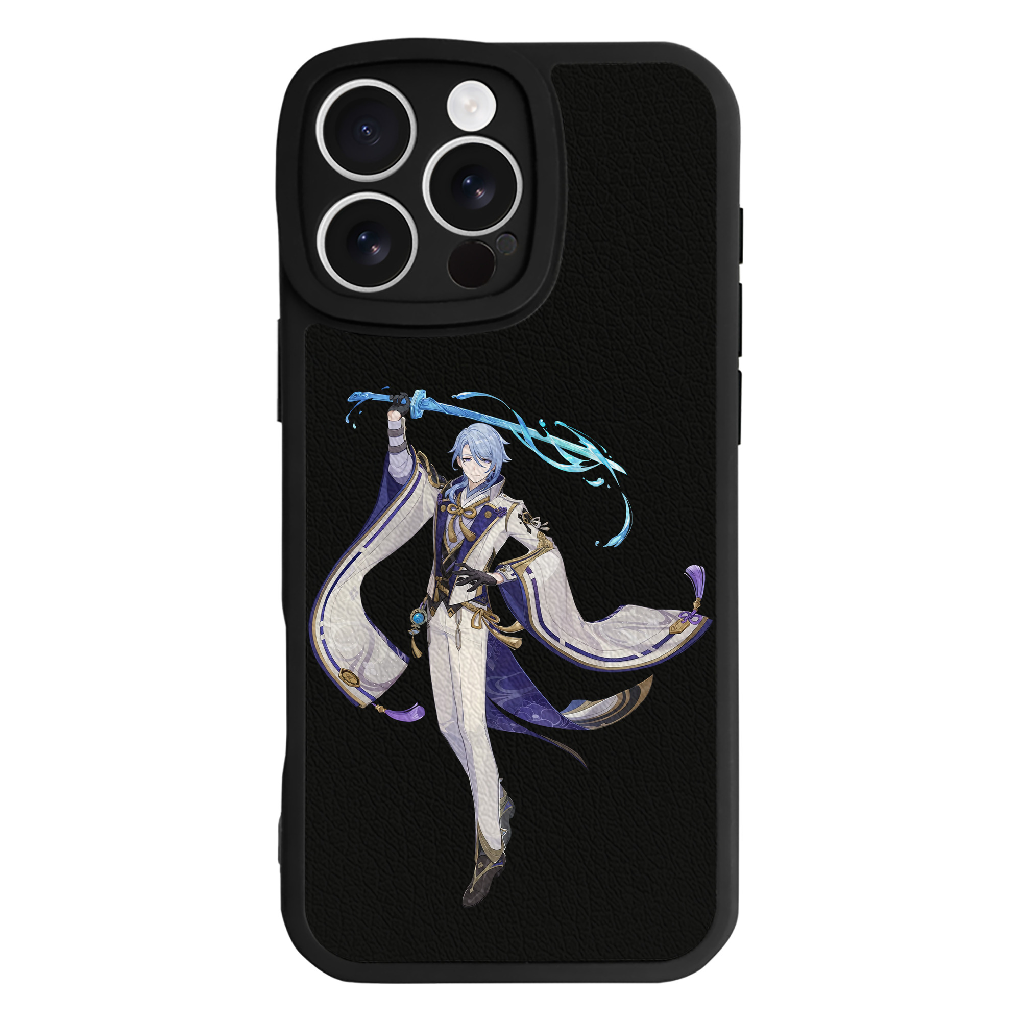 げんし神 神里綾人 かみさとあやと genshin Kamisato Ayato 【iPhone 16シリーズ対応】シリコンスマホケース（レザー調） 材質：シリコン